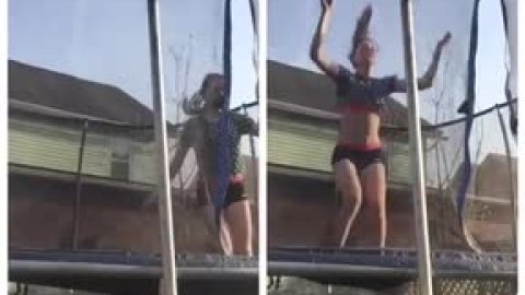 Doubles on trampoline